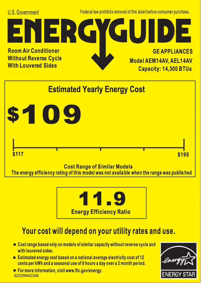 First page image of the manual for AEL14AV