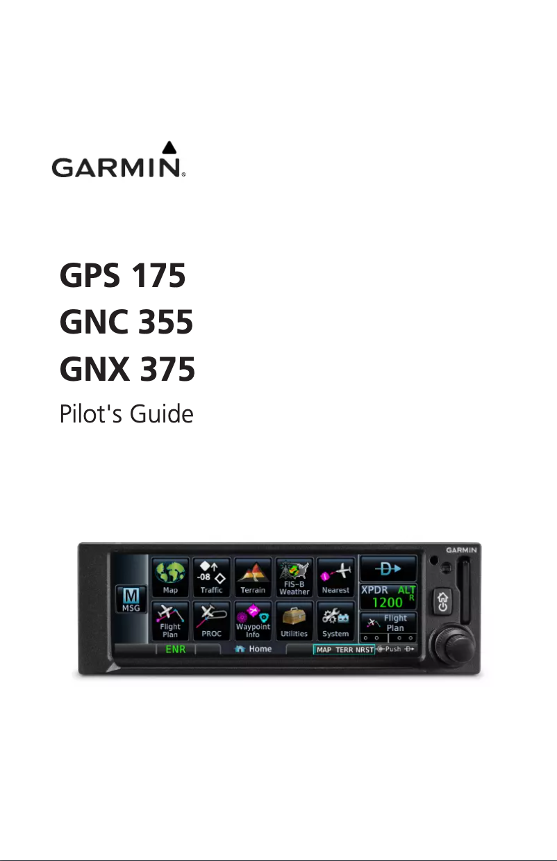 First page image of the manual for GPS 175