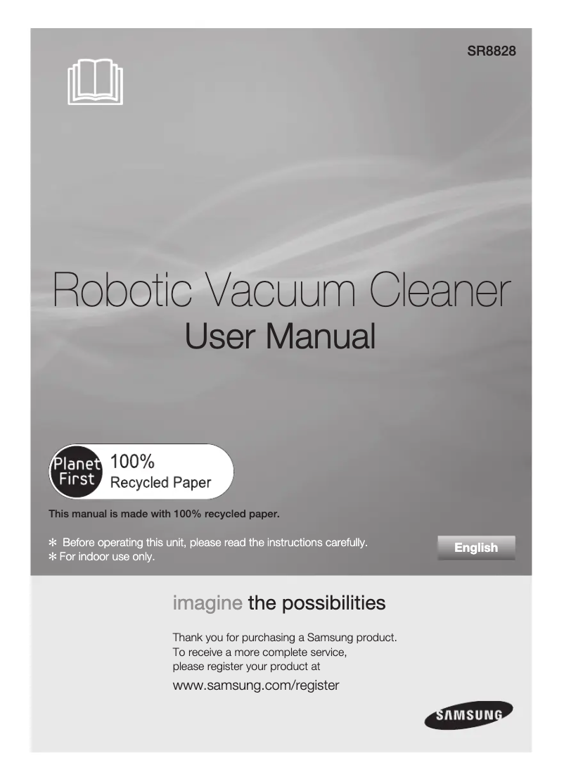 First page image of the manual for SR8828