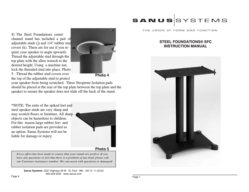 First page image of the manual for SFC18