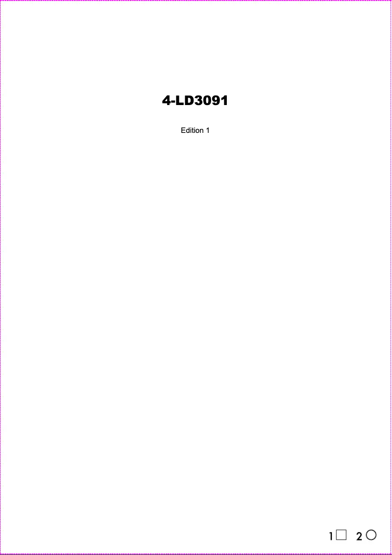 First page image of the manual for 4-LD3091