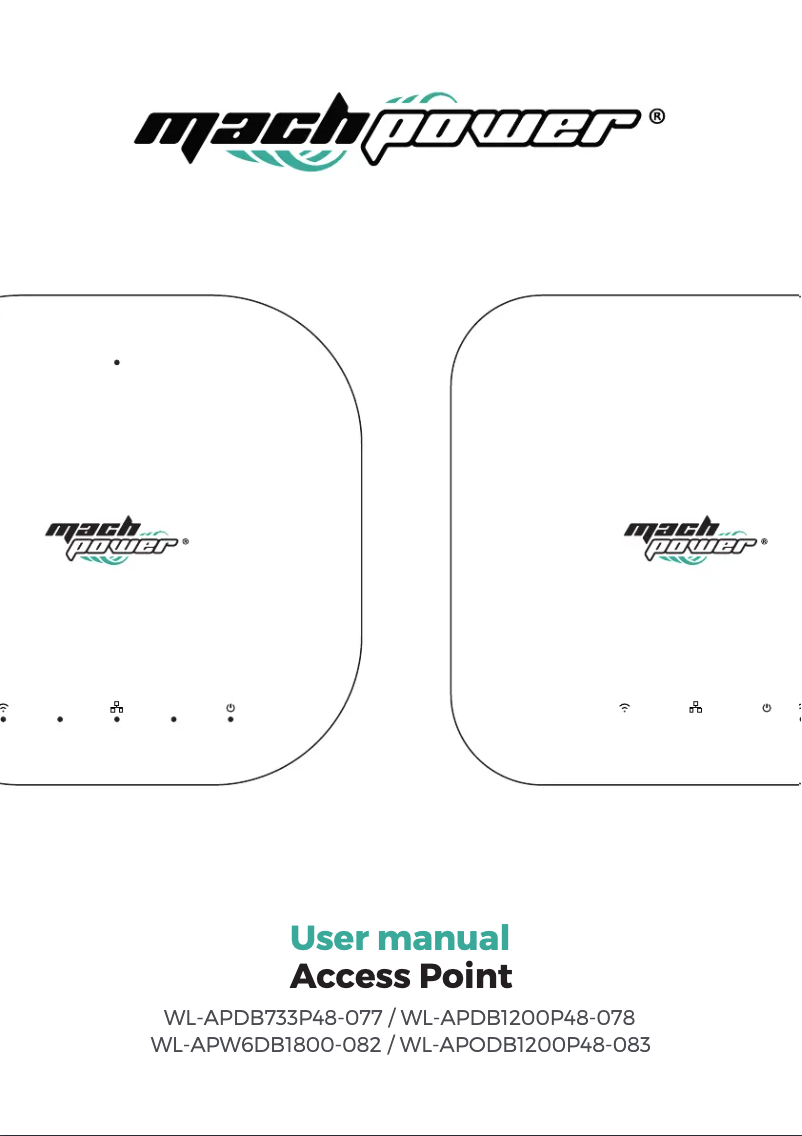 Page 1 of the manual User Manual Mach Power WL-APDB733P48-077