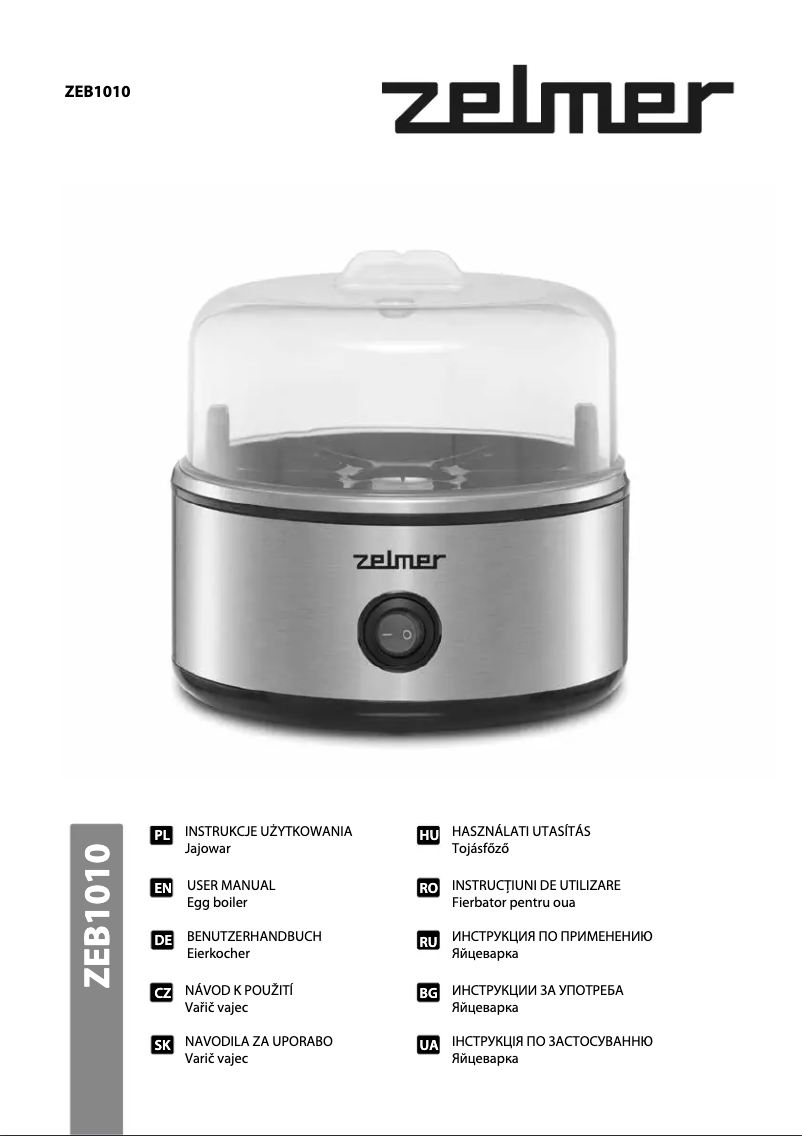 Page 1 of the manual User Manual Zelmer ZEB1010