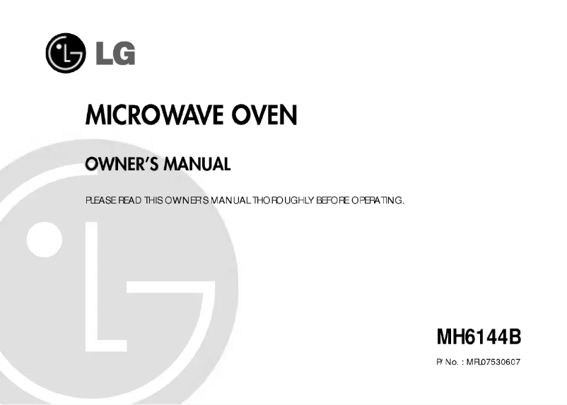Page 1 of the manual User Manual LG MH-6044B