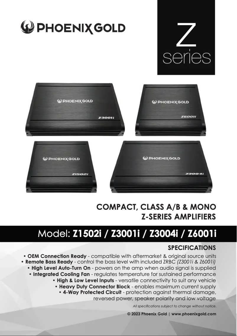 Page 1 of the manual User Manual Phoenix Gold Z6001i