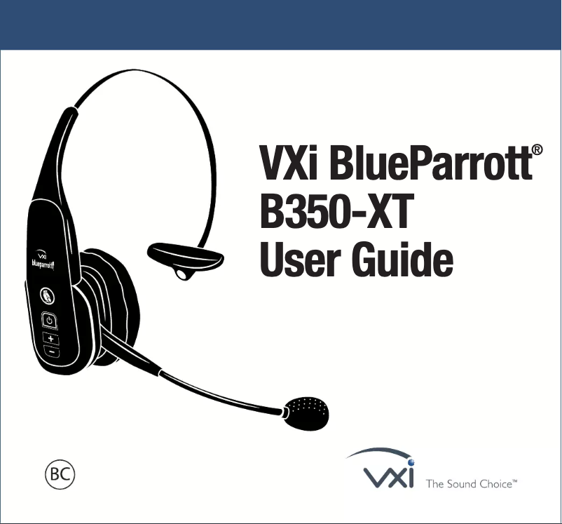 Page 1 of the manual User Manual BlueParrott B350-XT