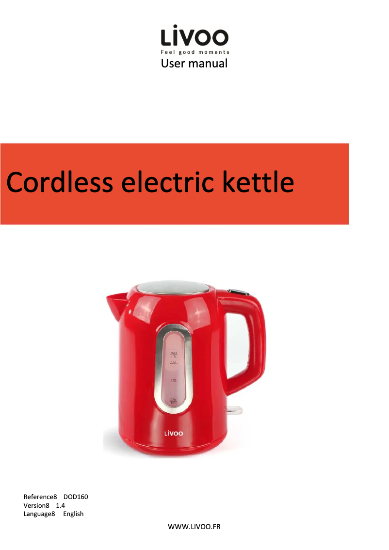 First page image of the manual for DOD160