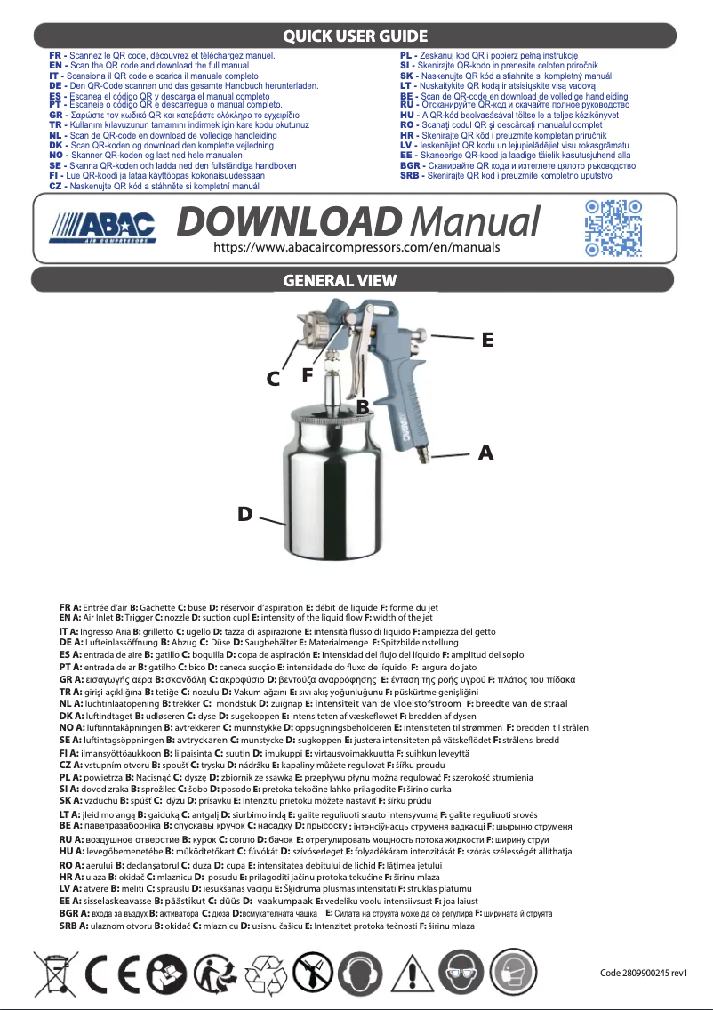 First page image of the manual for G-541A