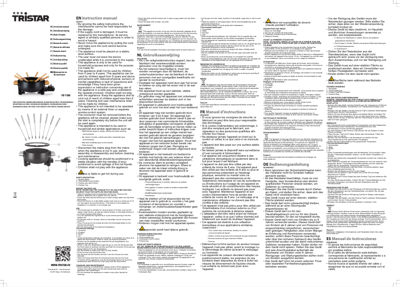 Page 1 of the manual User Manual TriStar FO-1108