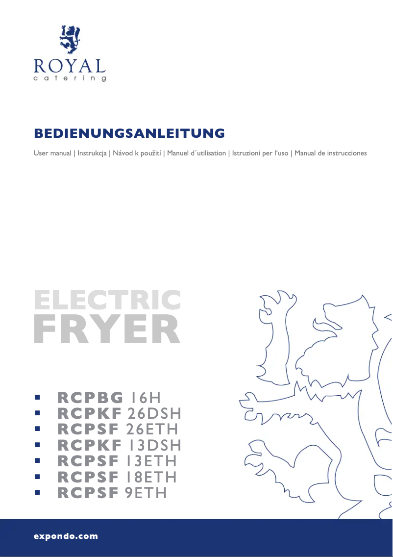 First page image of the manual for RCPSF 18ETH