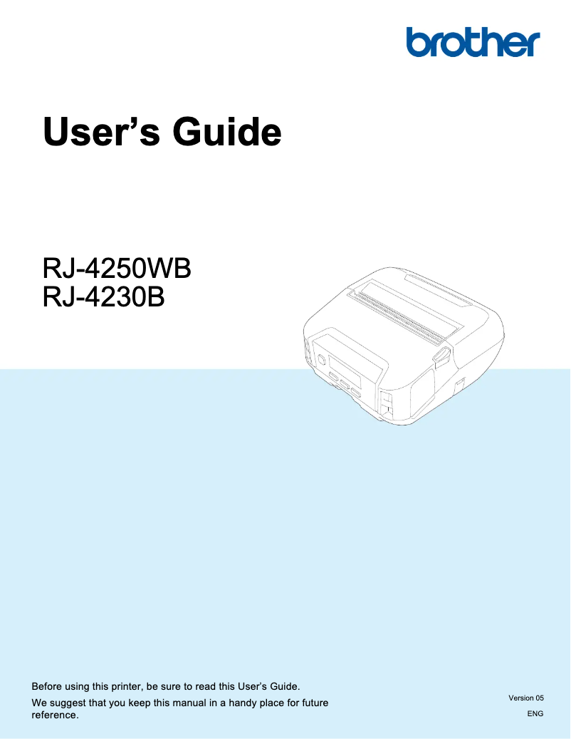First page image of the manual for RJ-4230