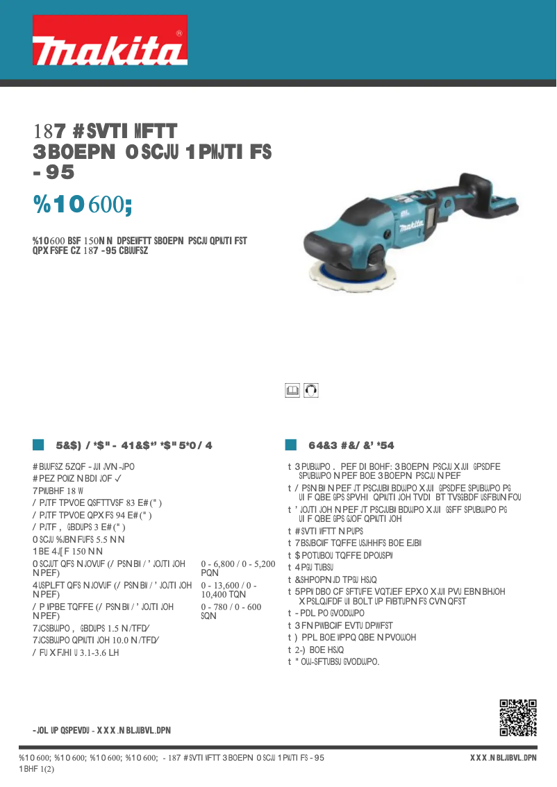 First page image of the manual for DPO600Z