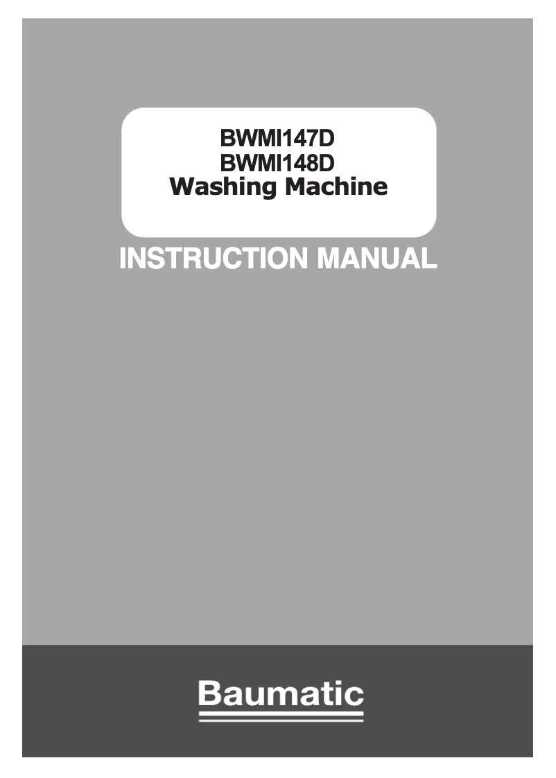 First page image of the manual for BWMI147D-80