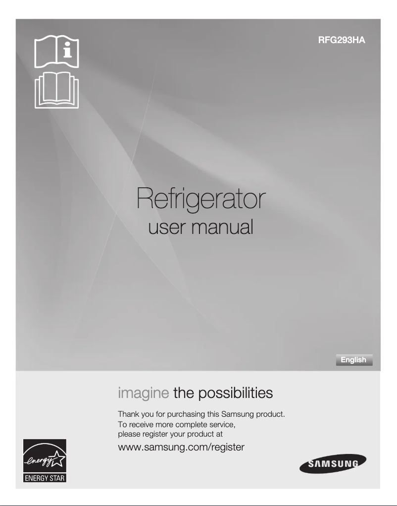 First page image of the manual for RFG293HAPN