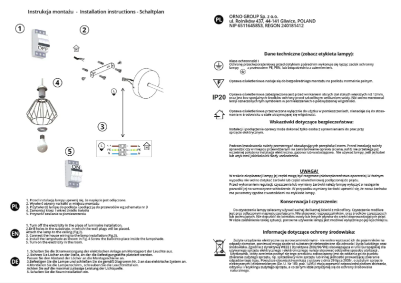 First page image of the manual for AD-LD-6259BE27M