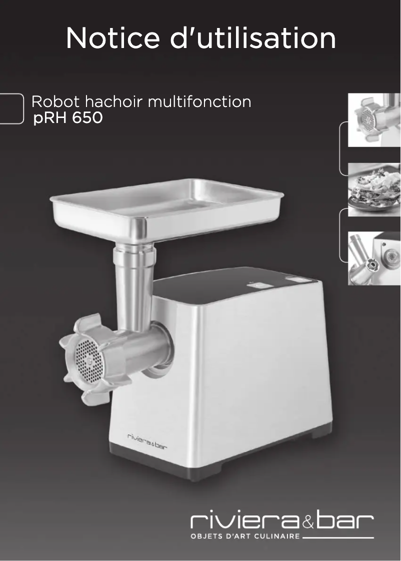 Image de la première page du manuel de l'appareil PRH650