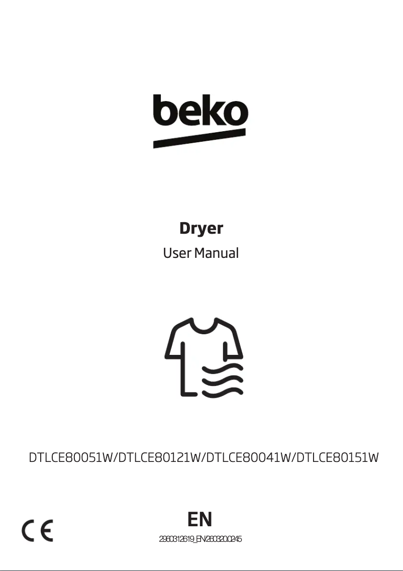 Page 1 of the manual User Manual Beko DTLCE80121