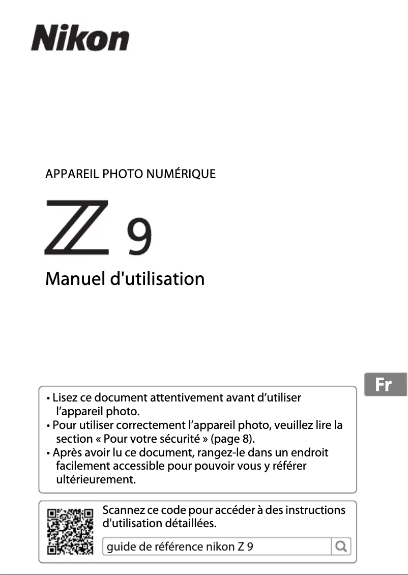 First page image of the manual for Z9