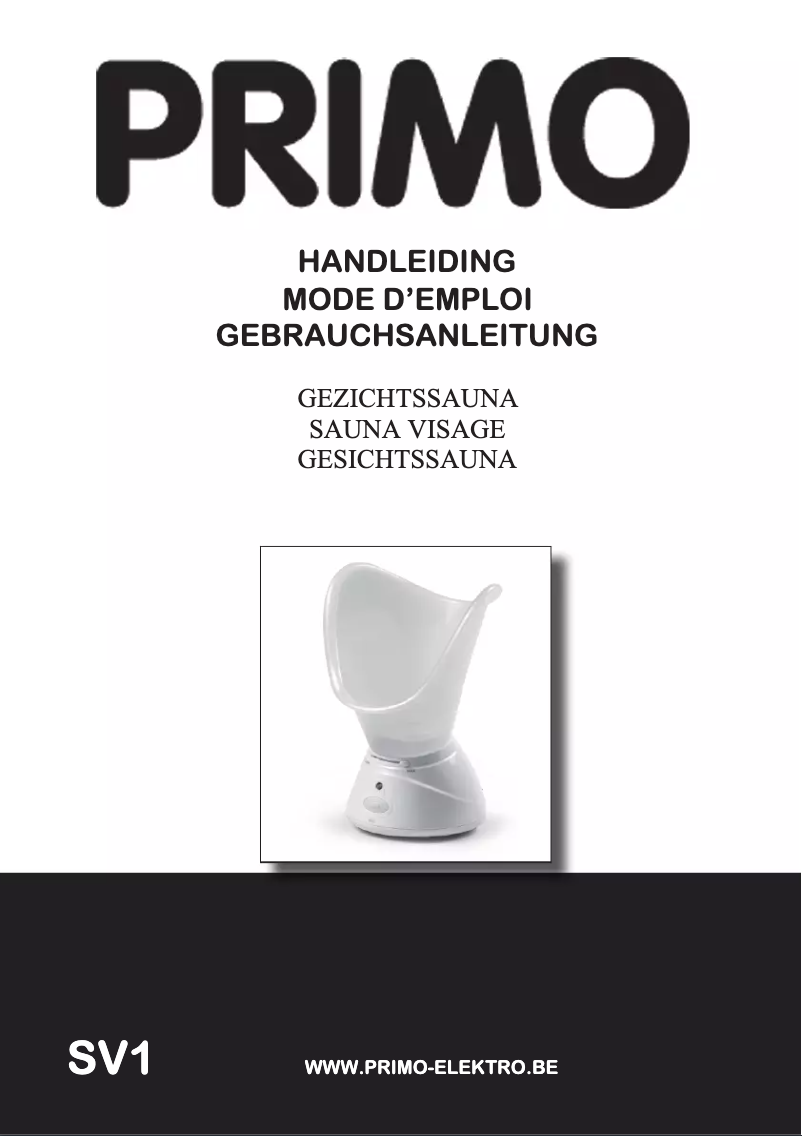 First page image of the manual for SV1