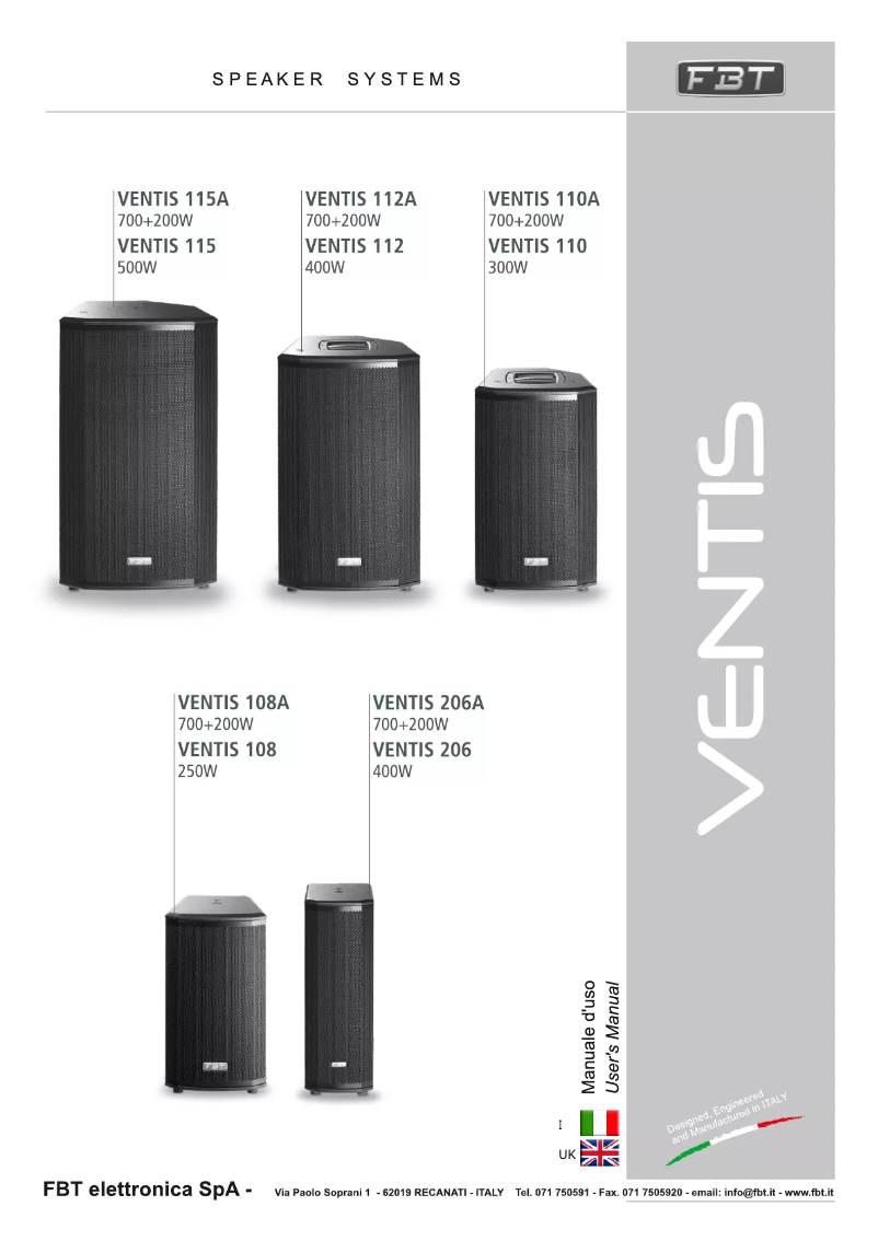 First page image of the manual for Ventis 206