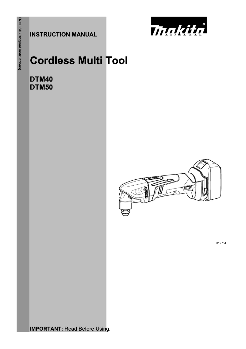 First page image of the manual for DTM50RT1J3