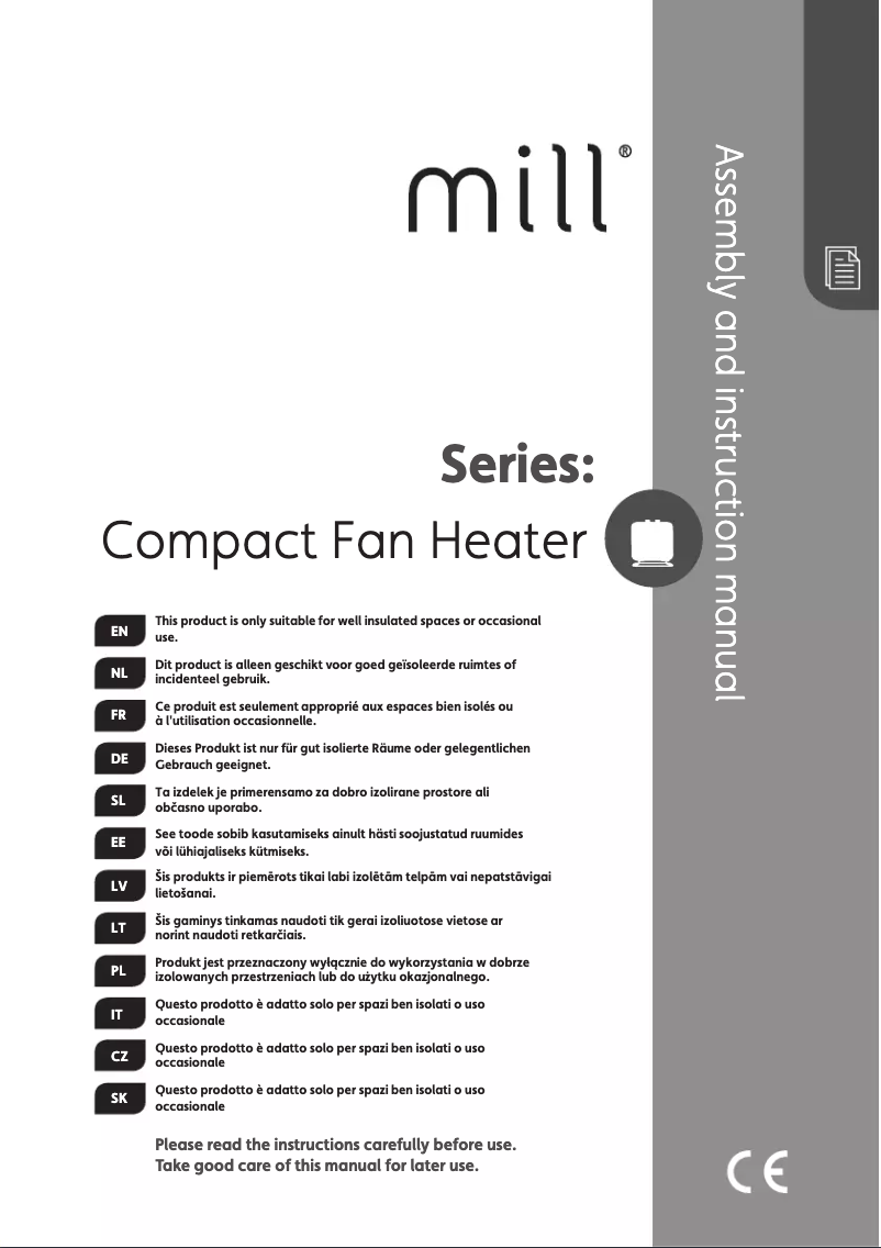 First page image of the manual for CUS1800MECBA