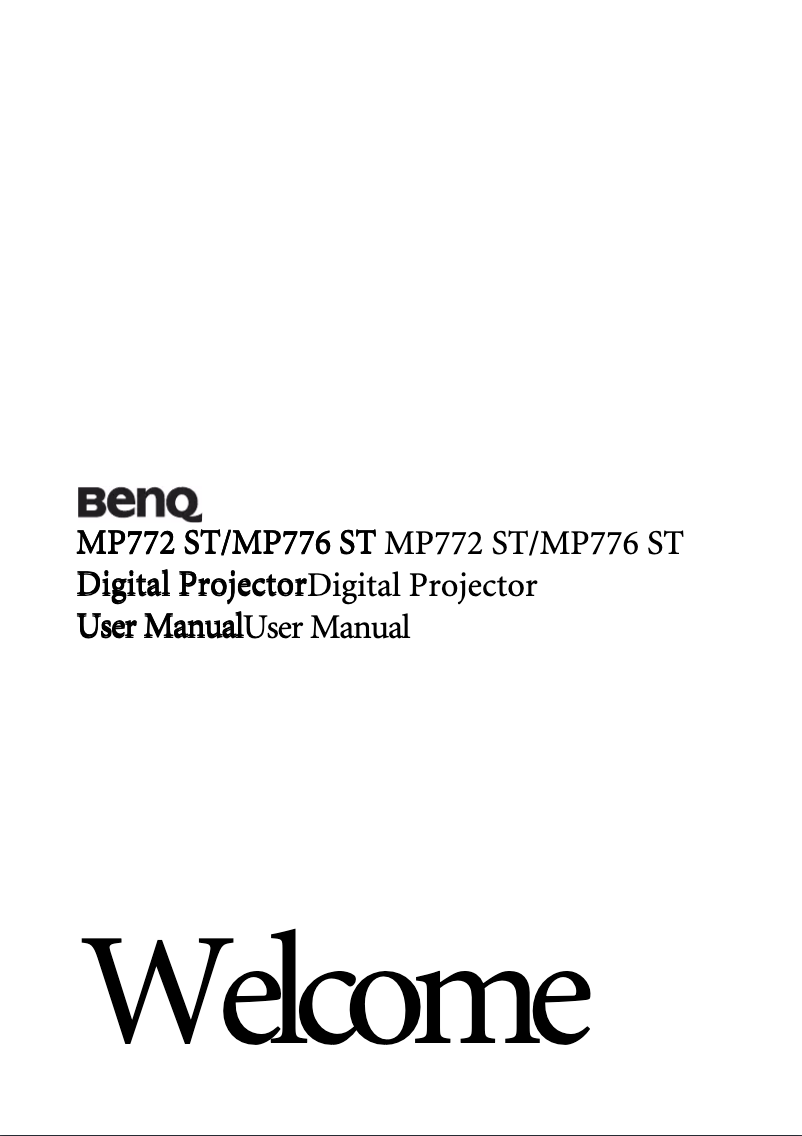 First page image of the manual for MP772