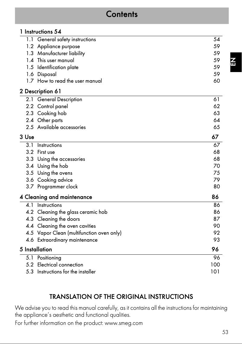 First page image of the manual for TR103IP