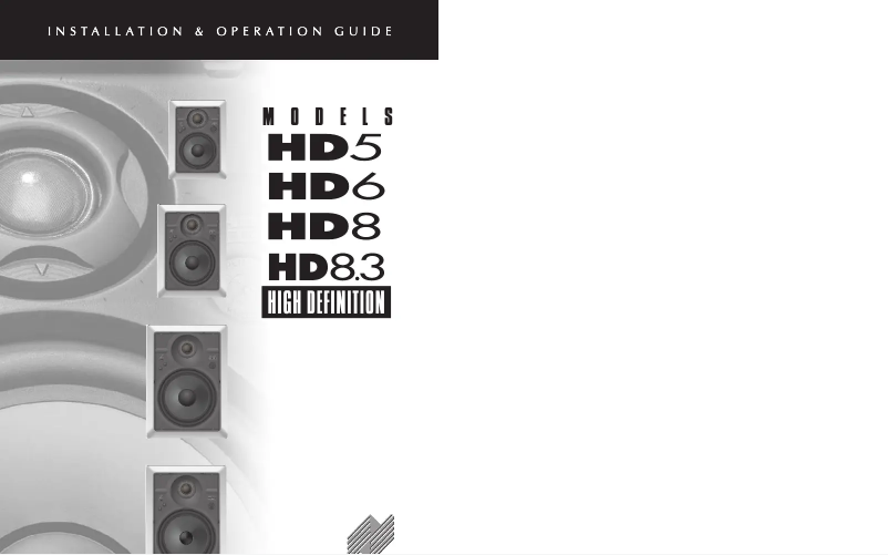 First page image of the manual for HD8R