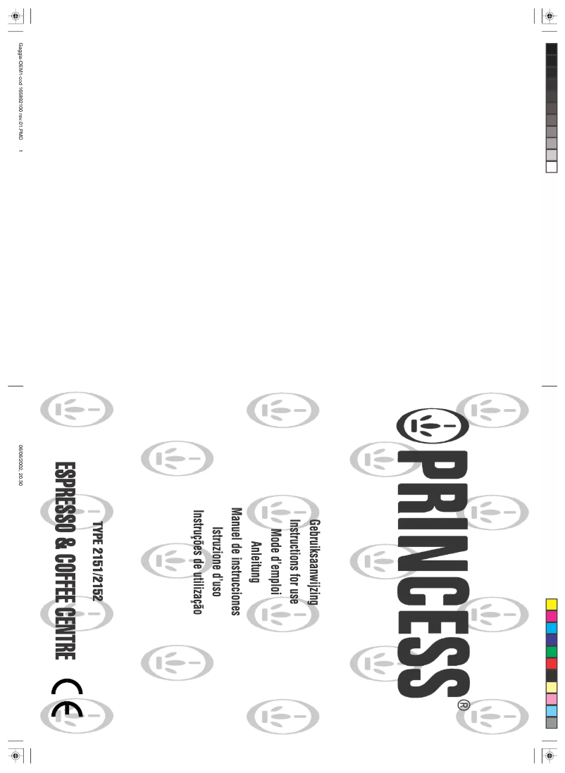 Page 1 of the manual User Manual Princess Espresso & Coffee Centre 242151