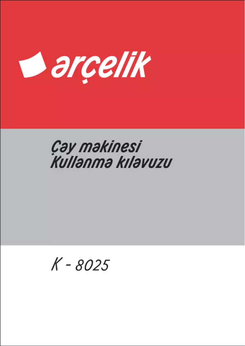 First page image of the manual for K 8025