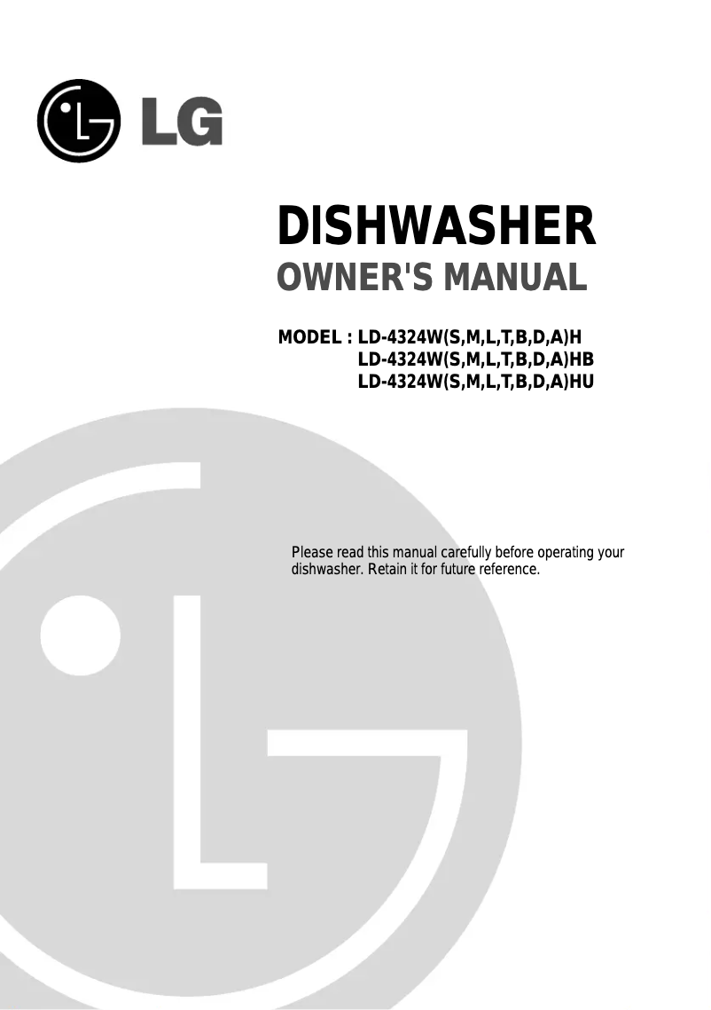 Page 1 of the manual User Manual LG LD-4324LH