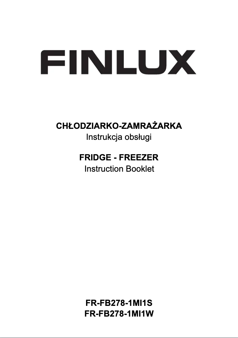 Page 1 of the manual User Manual Finlux FR-FB278-1MI1W