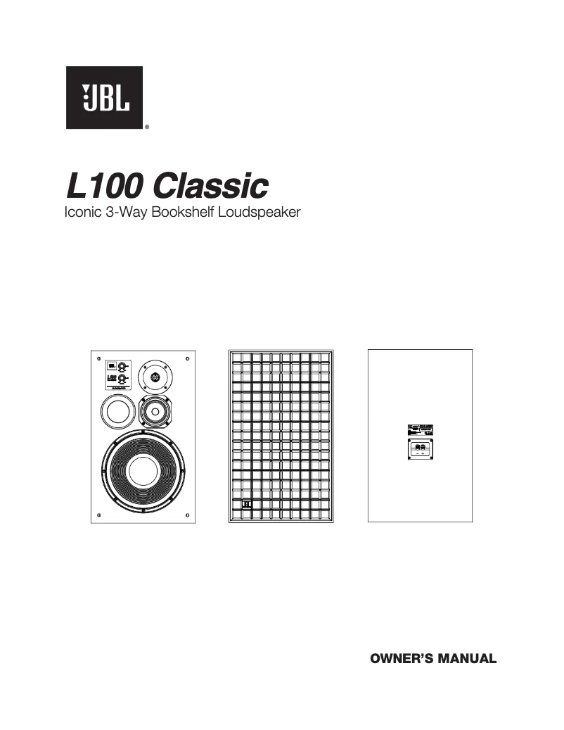 Page 1 of the manual User Manual JBL L100 Classic
