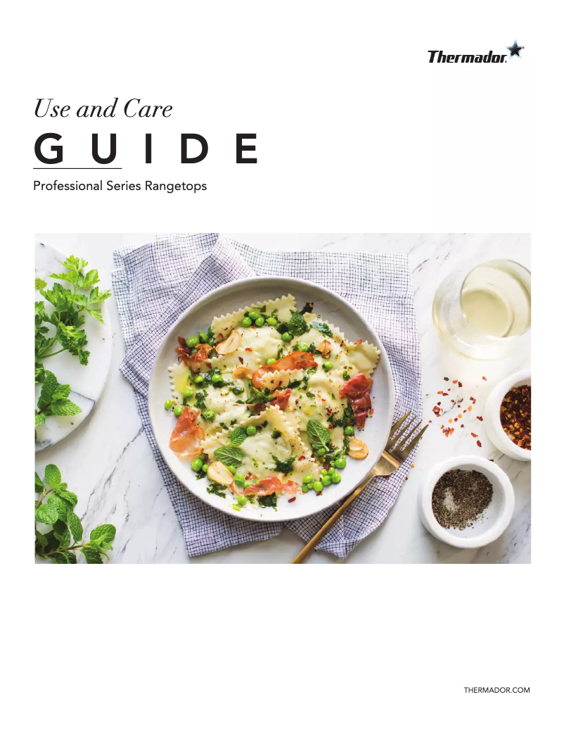 Page 1 of the manual User Manual Thermador PCG305W