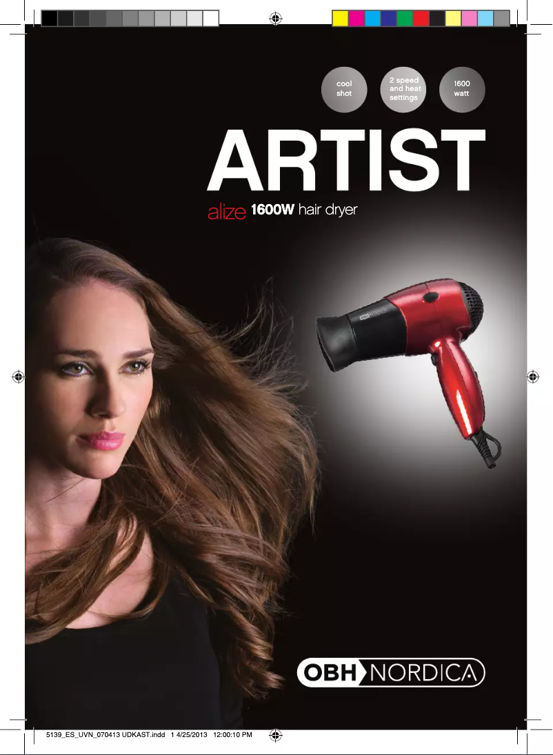 Page 1 of the manual User Manual OBH Nordica Artist Alize