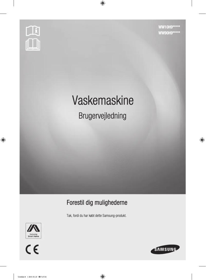 Page 1 of the manual User Manual Samsung WW10H9600