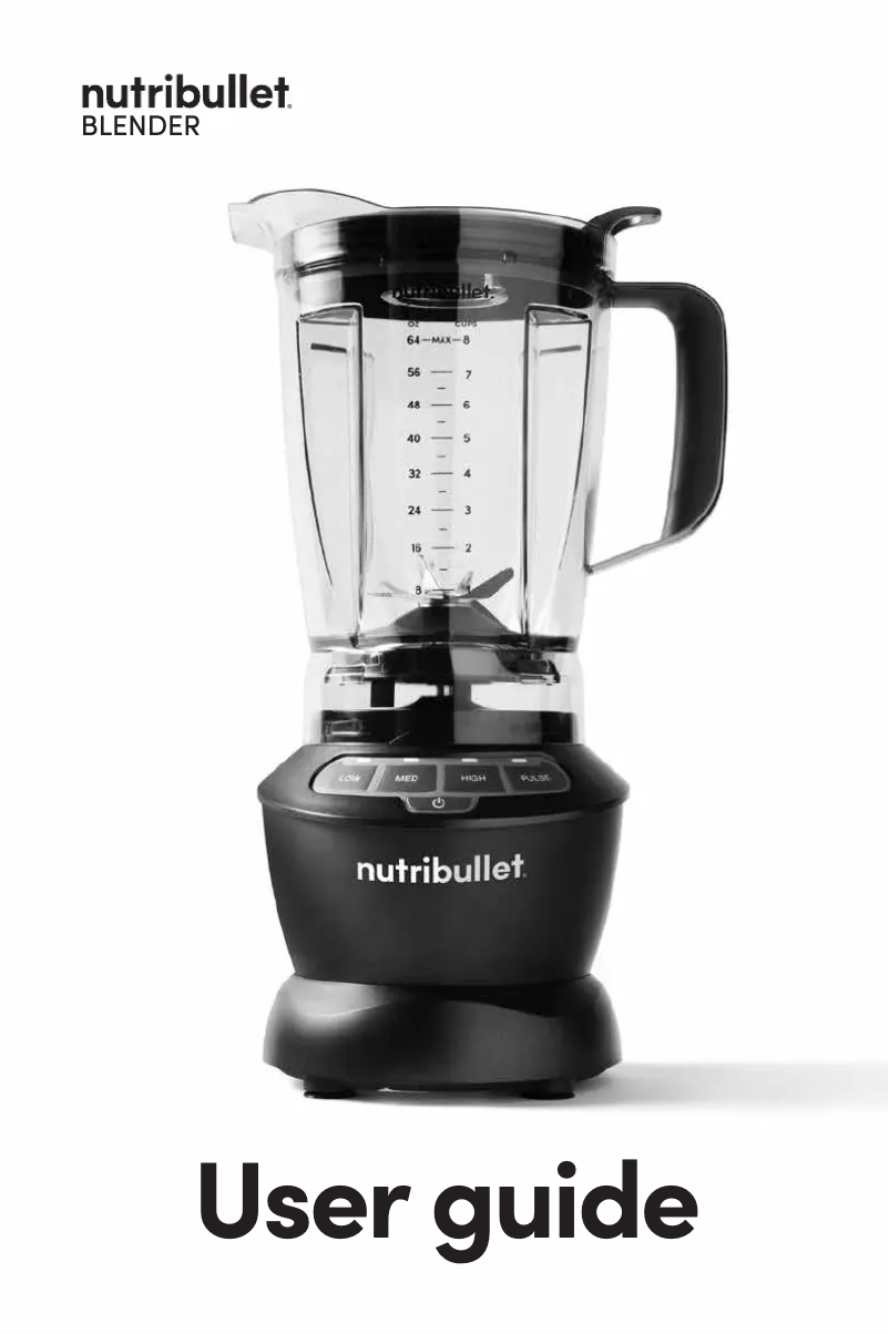 Page 1 of the manual User Manual NutriBullet Blender Combo