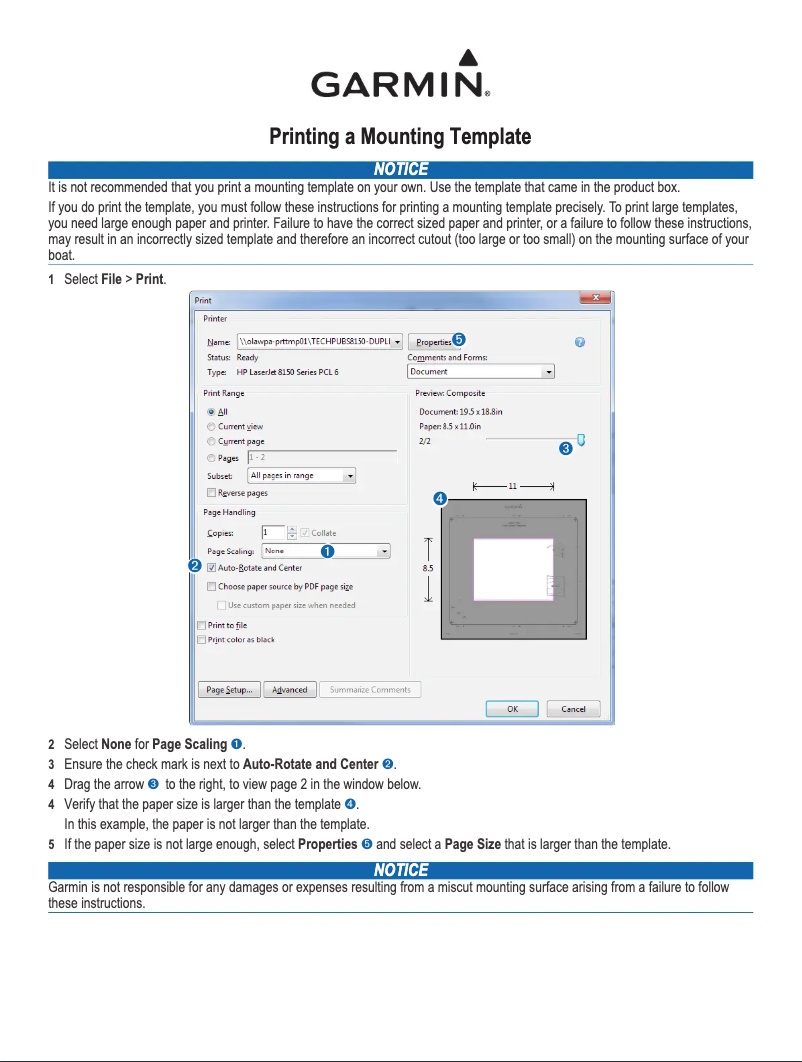 Page 1 of the manual Instructions / Assembly Garmin GPSMAP 1222xsv