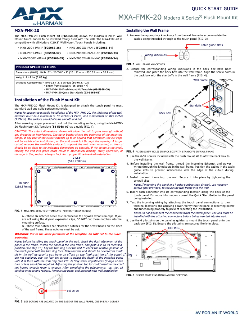 First page image of the manual for MXA-FMK-20