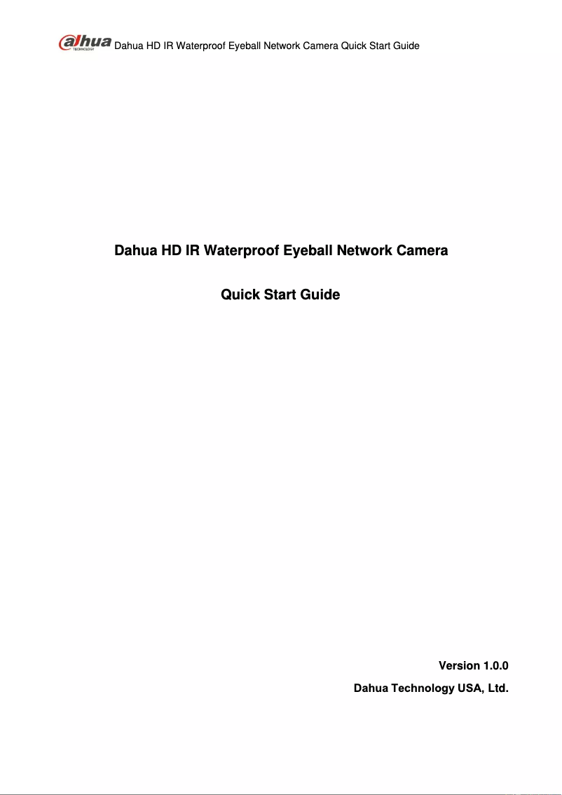 Page 1 of the manual User Manual Dahua Technology N41BK22