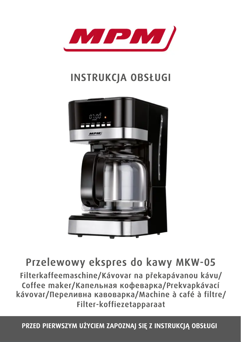 First page image of the manual for MKW-05