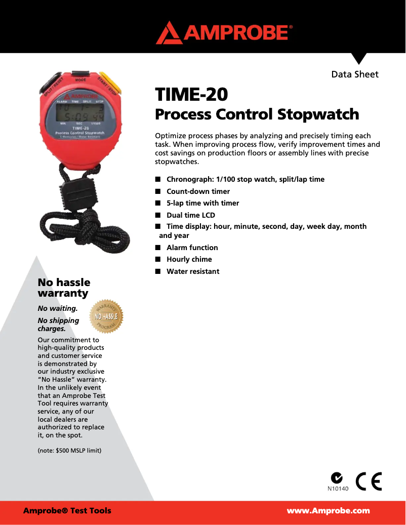 First page image of the manual for TIME-20