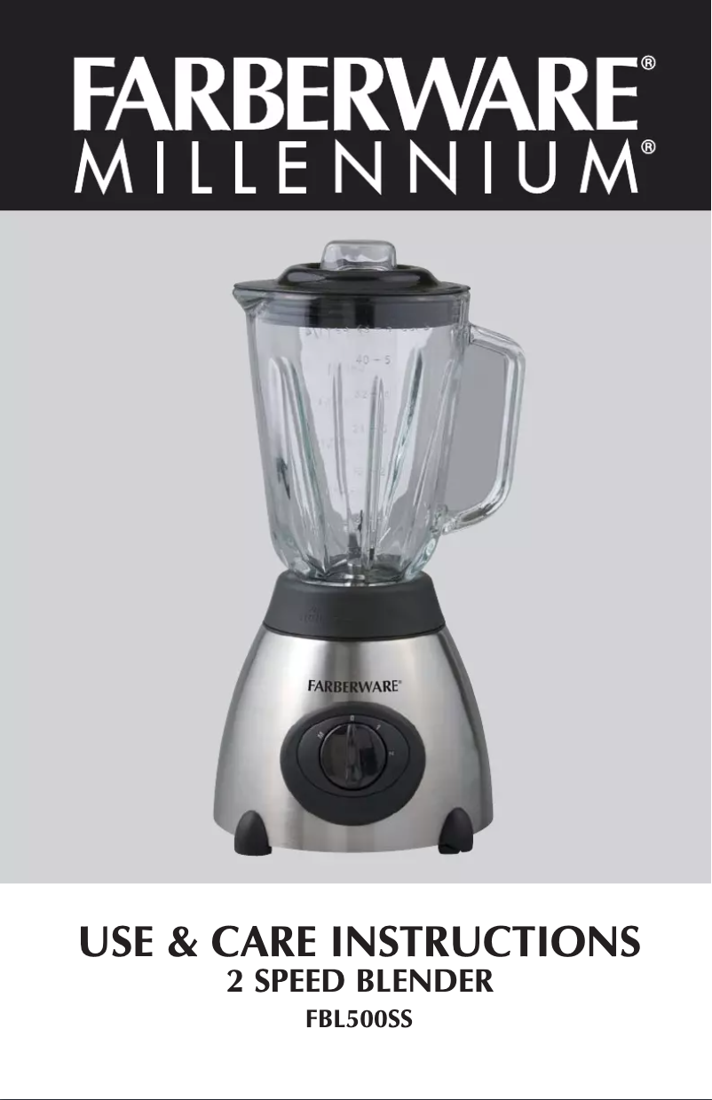 Page 1 of the manual User Manual Farberware FBL500SS