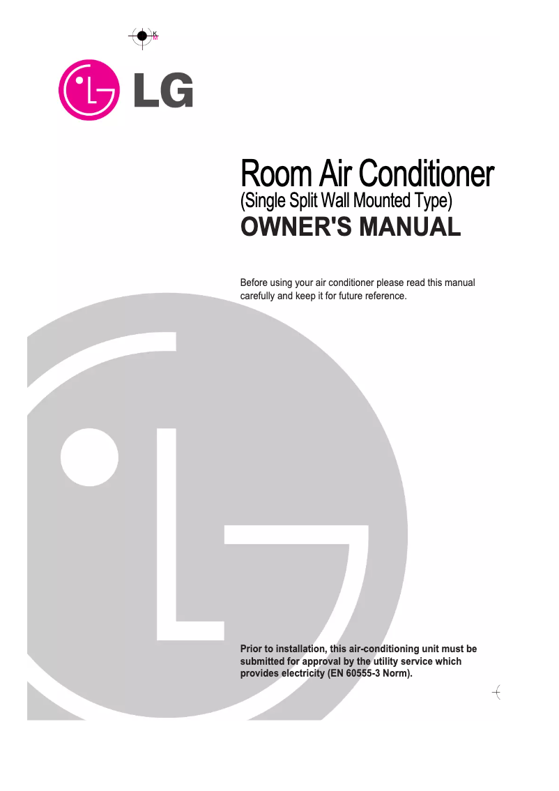 First page image of the manual for LS-D1822CL