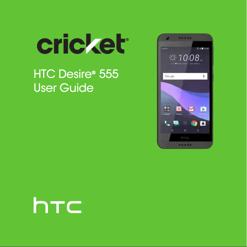 Image de la première page du manuel de l'appareil Desire 555