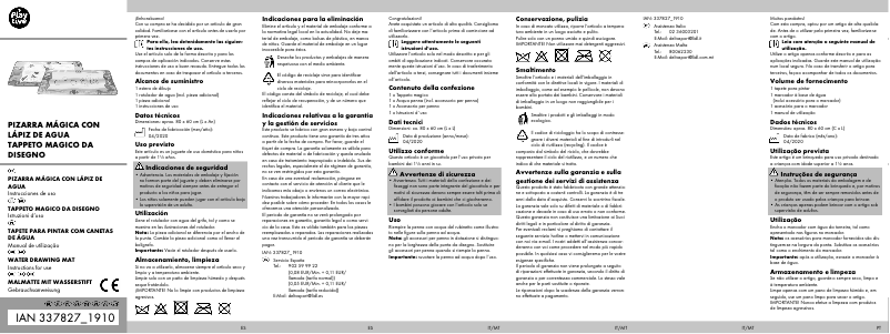 First page image of the manual for IAN 337827