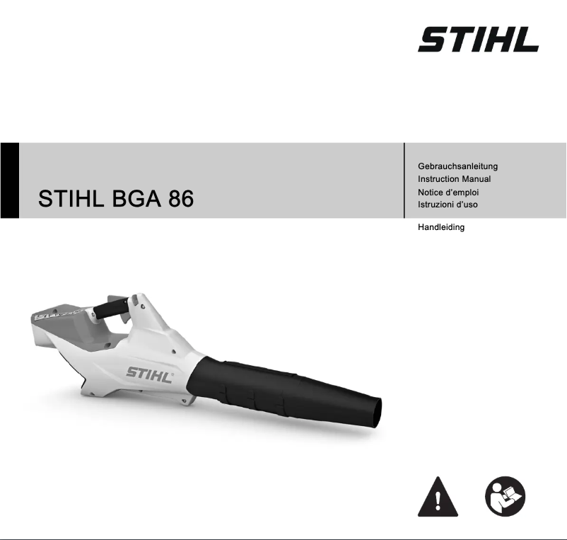 Page 1 of the manual User Manual Stihl BGA 86