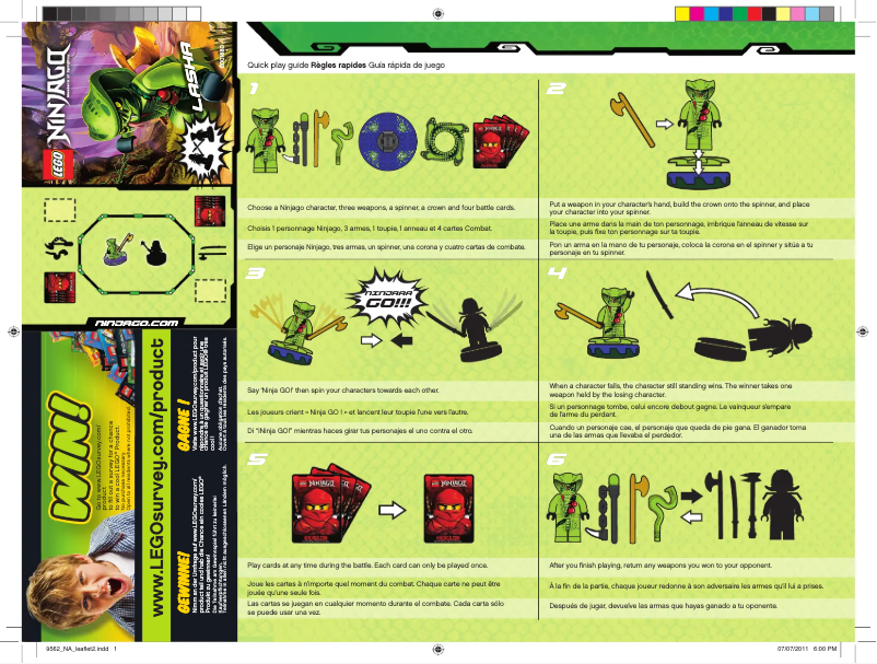 Page 1 of the manual User Manual Lego Ninjago 9562