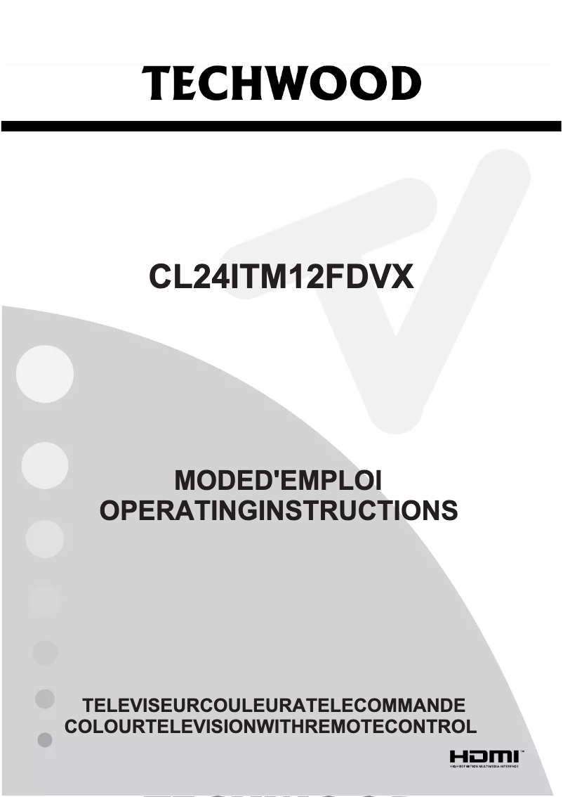 First page image of the manual for CL24ITM12FDVX